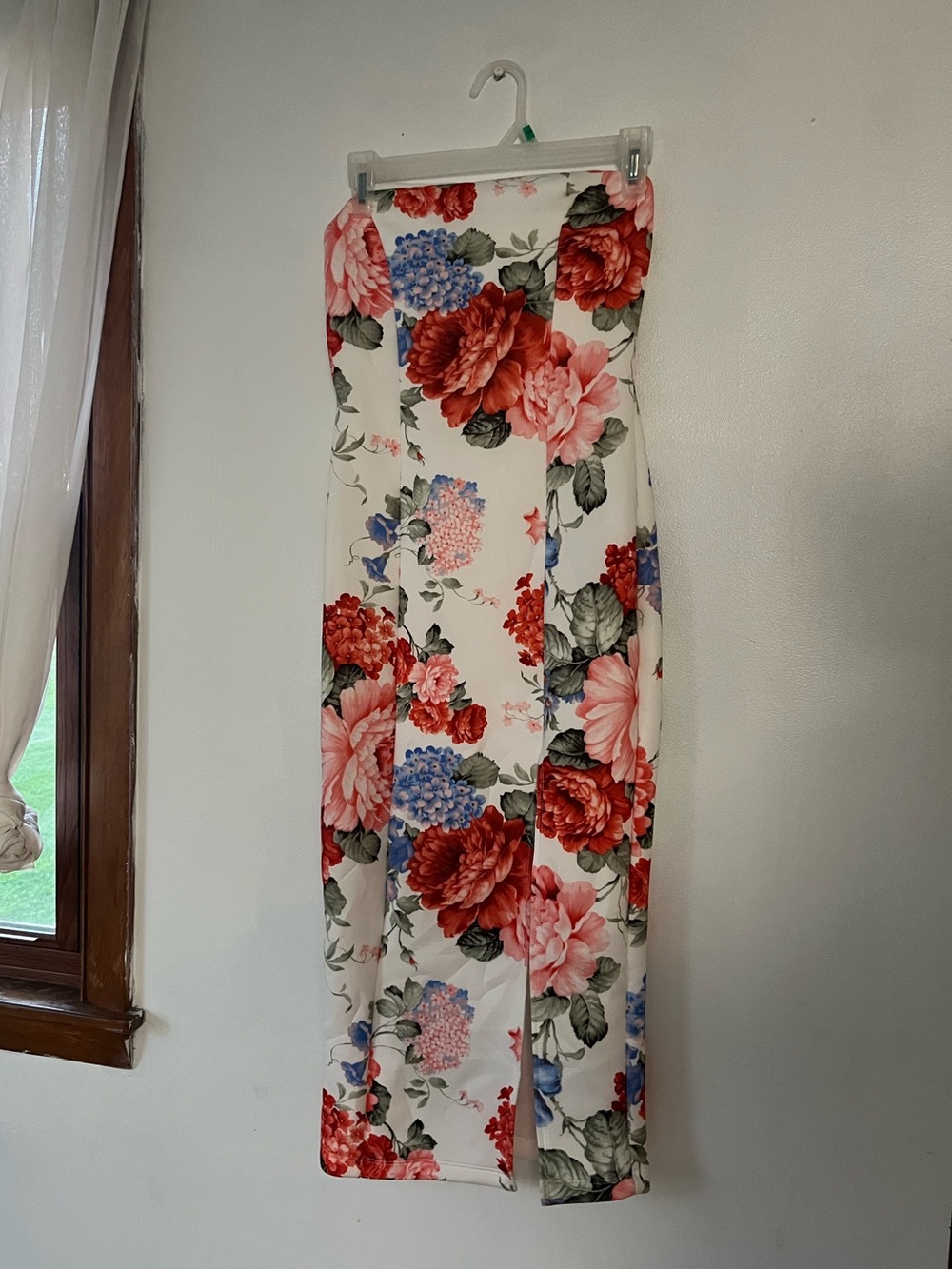 Fashion nova Floral midi bodycon dress size medium
